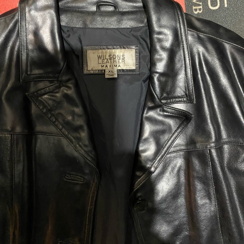 Wilsons leather jacket good condition black Maxima